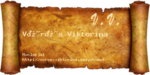 Vörös Viktorina névjegykártya