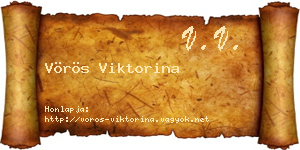 Vörös Viktorina névjegykártya